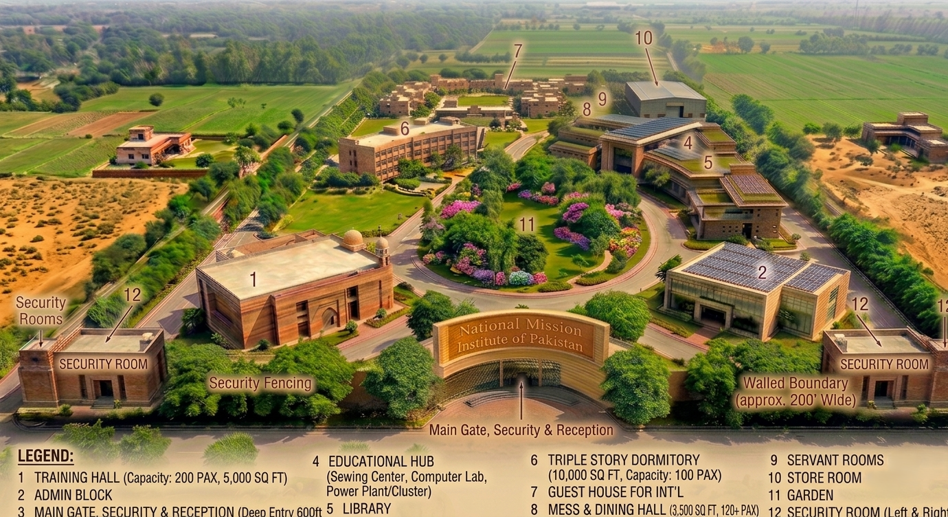 National Mission Institute of Pakistan Map